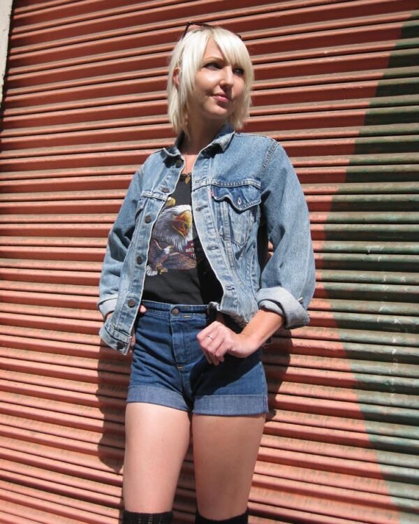 Structured Denim Mini Skirt